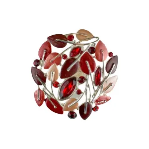 Magnetic Brooch - Red Leaves