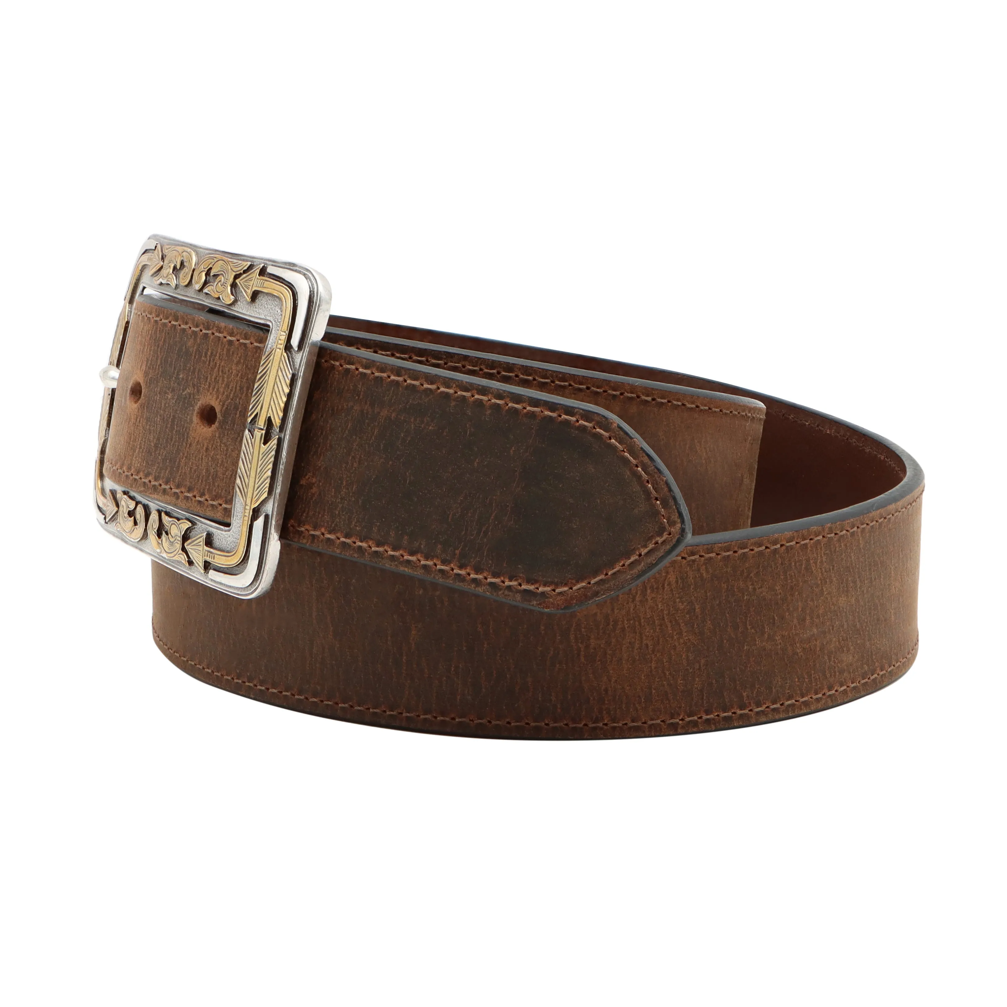 1 1/2" Boxed Arrow Buckle Belt