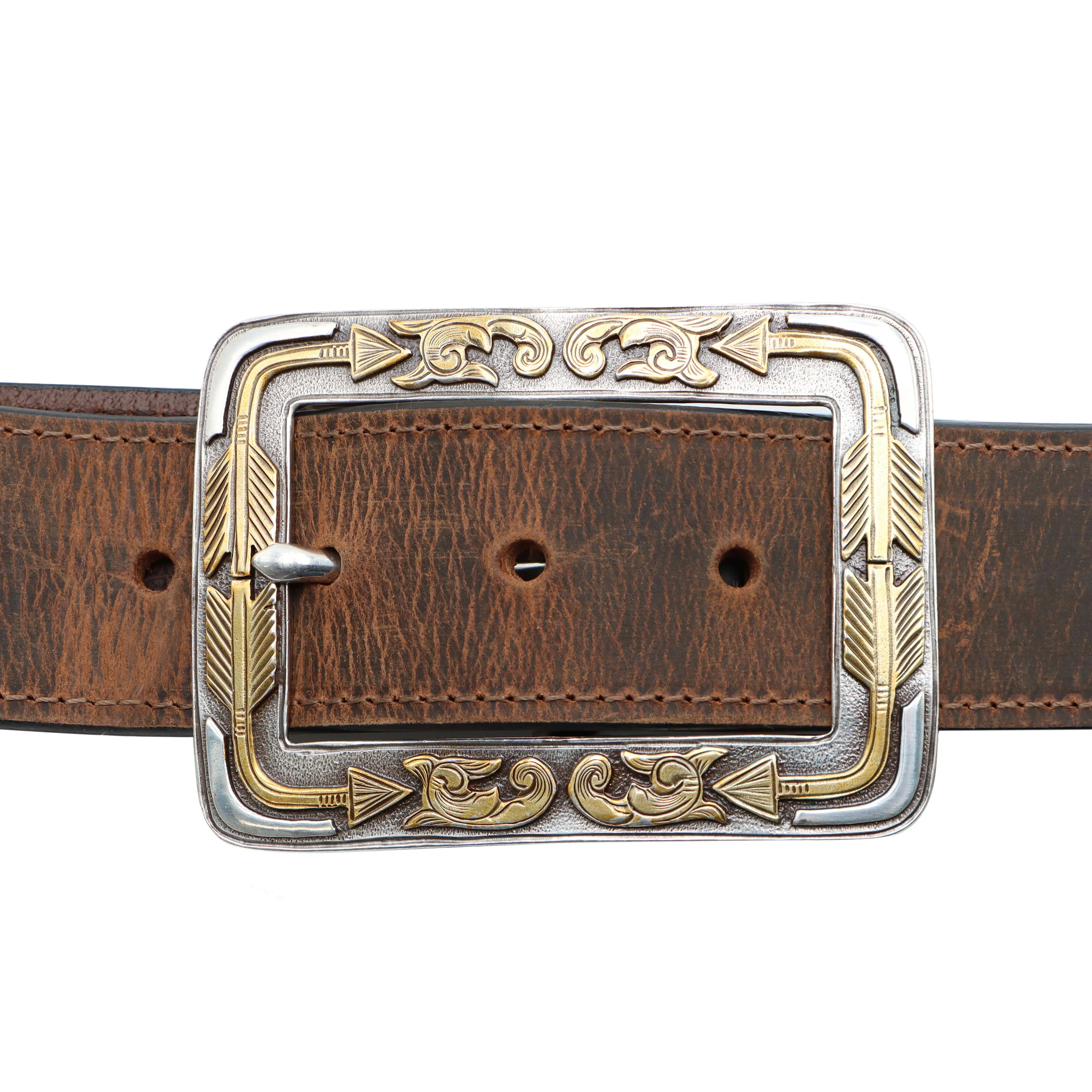 1 1/2" Boxed Arrow Buckle Belt