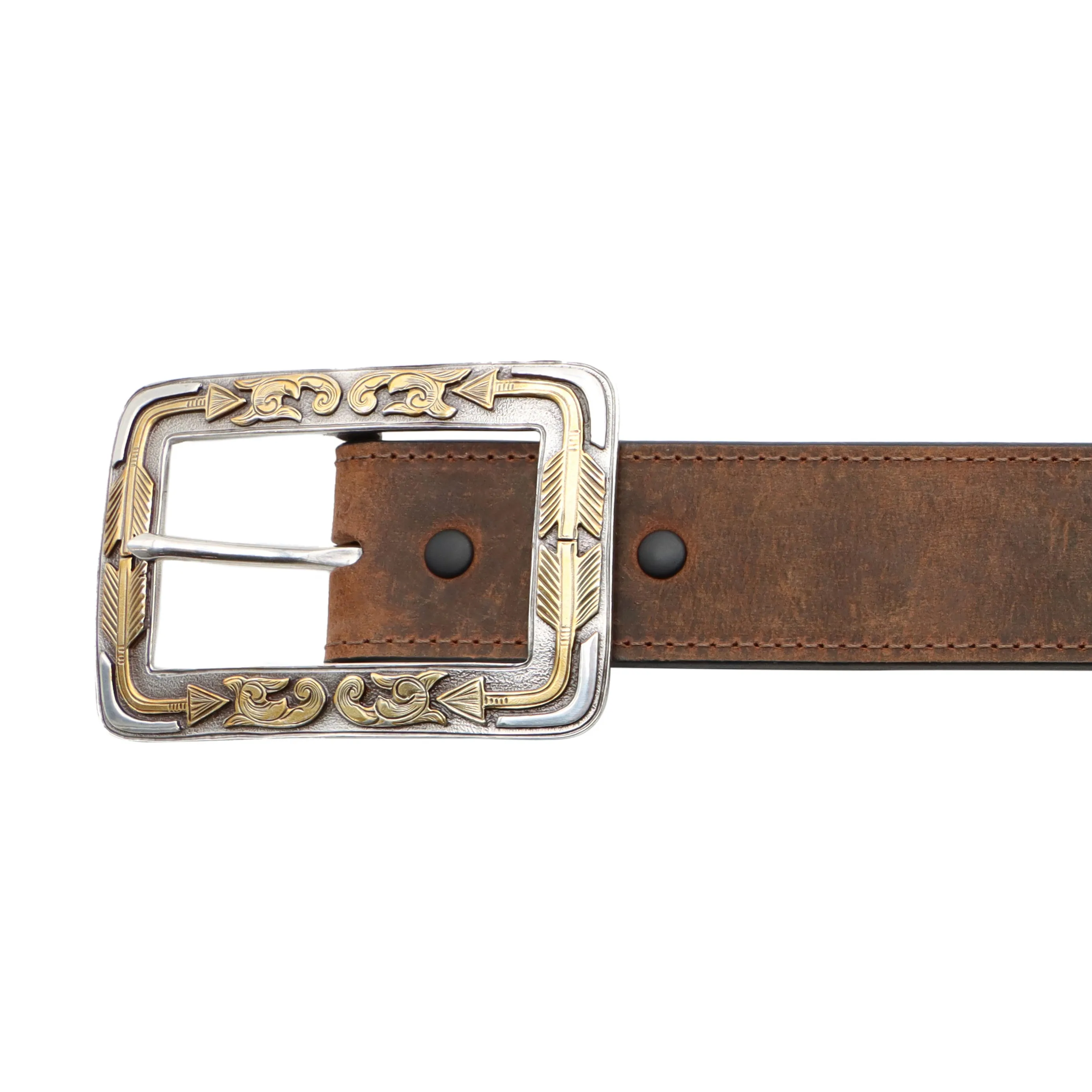 1 1/2" Boxed Arrow Buckle Belt