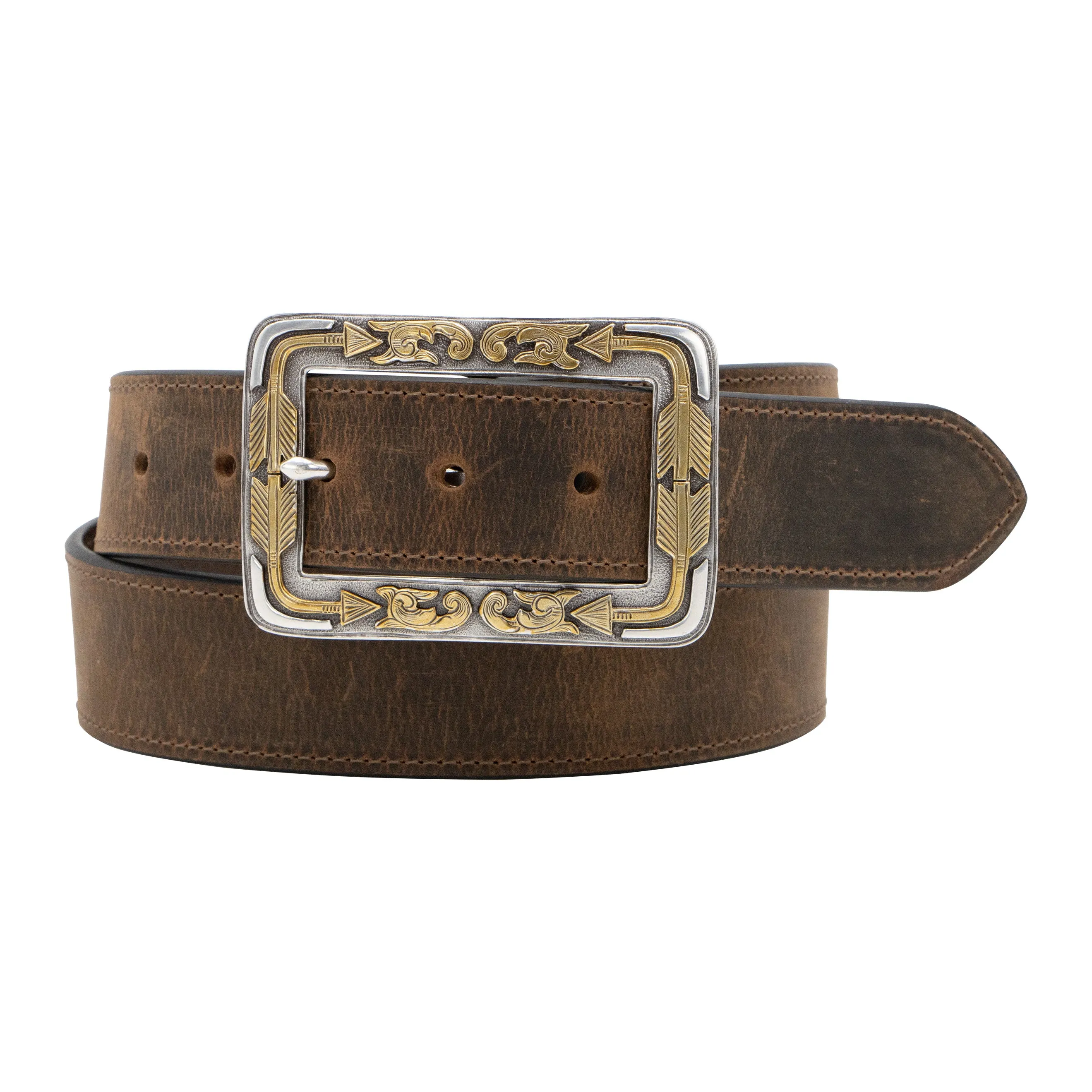 1 1/2" Boxed Arrow Buckle Belt