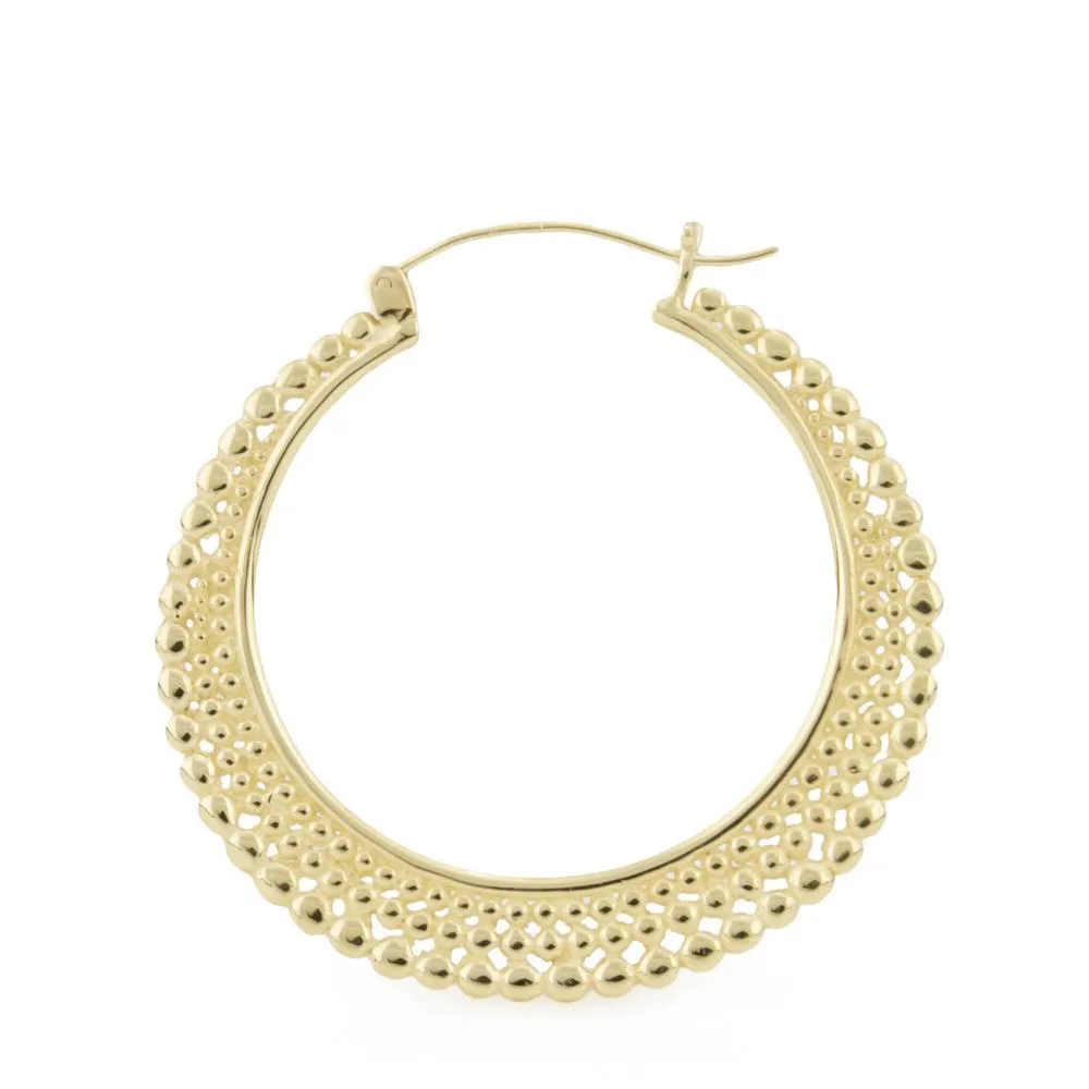 18g Gold Plated Tribal Hoop Earrings – Price Per 2