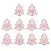 20pcs 5cm Wood Christmas Hanging Ornaments Pendant DIY Xmas Tree Decor (K)