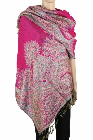 Achillea Fuchsia Big Paisley Pashmina