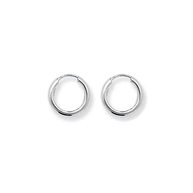 Acotis Silver Hoop Earrings Minimalist Glamour G5539