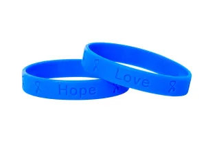 Adult Dark Blue Awareness Silicone Bracelet Wristbands