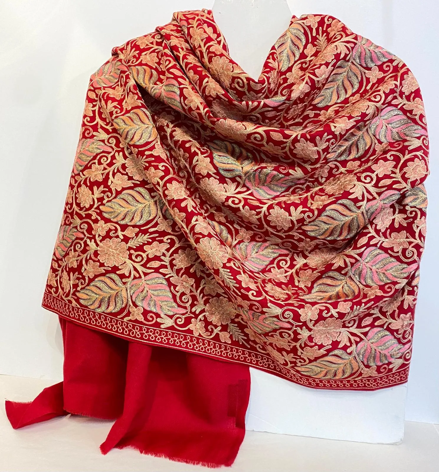 Anita - Heirloom Indian Wrap - Red