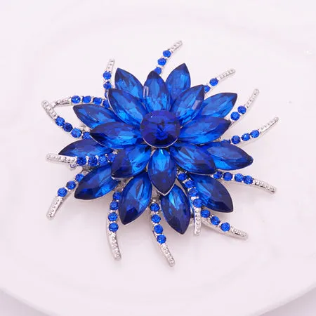 Austrian Crystal Brooch Pins For Women Top Quality Flower Broches Jewelry Fashion Wedding Party Invitation Bijoux Broche Femme