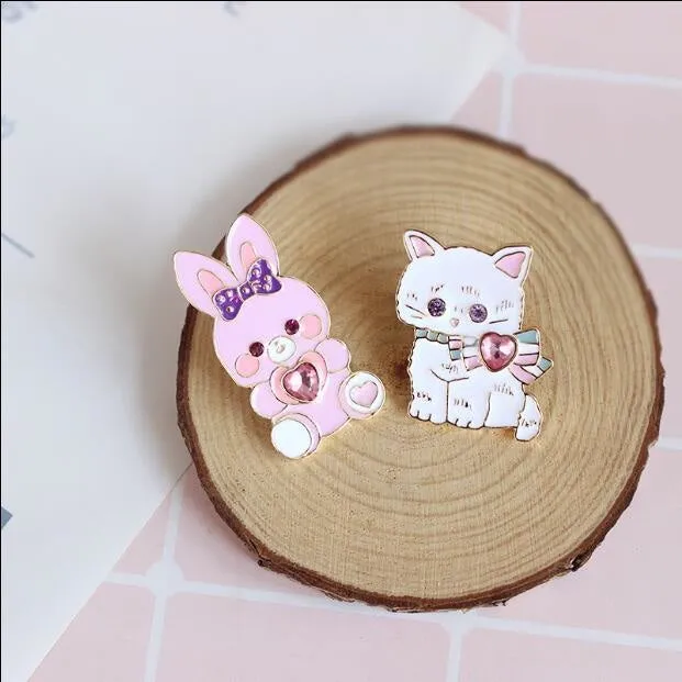 Baby Bun Jewelled Enamel Pin