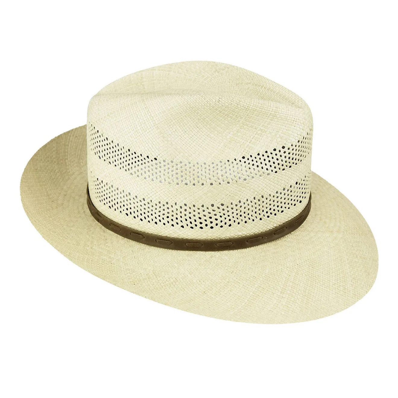 Bailey Ezra Vented Genuine Panama Fedora