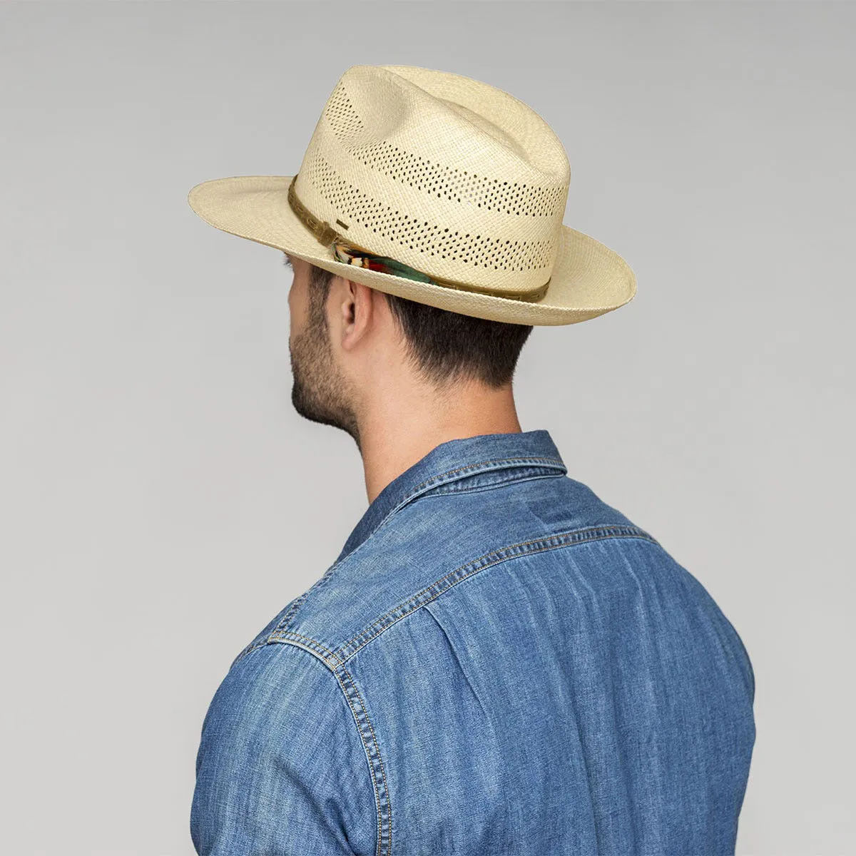 Bailey Ezra Vented Genuine Panama Fedora