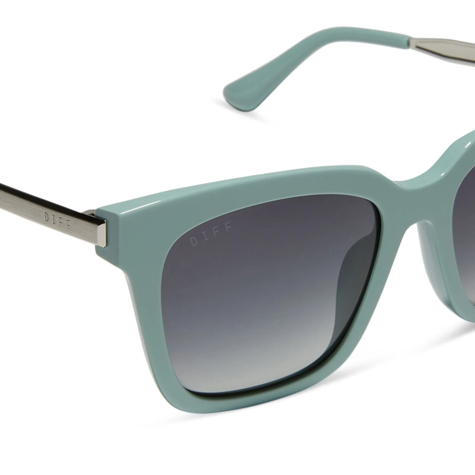 BELLA - STEEL TEAL   GREY GRADIENT SUNGLASSES