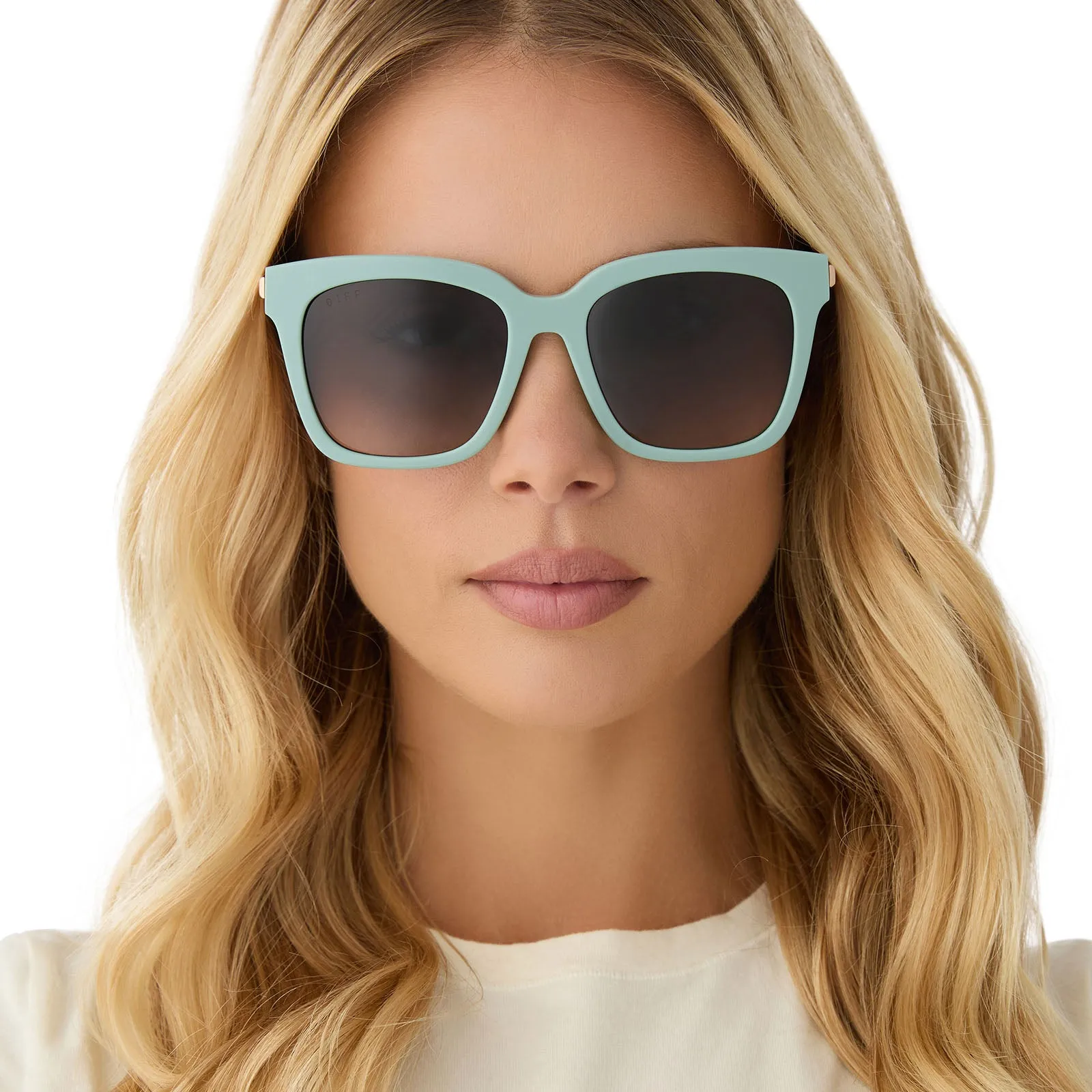 BELLA - STEEL TEAL   GREY GRADIENT SUNGLASSES