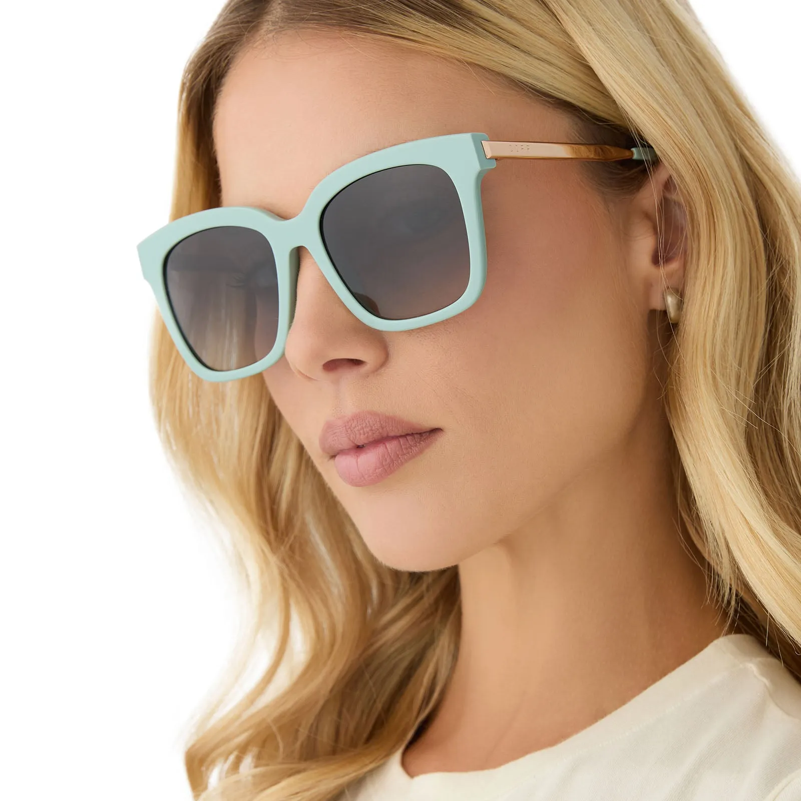 BELLA - STEEL TEAL   GREY GRADIENT SUNGLASSES