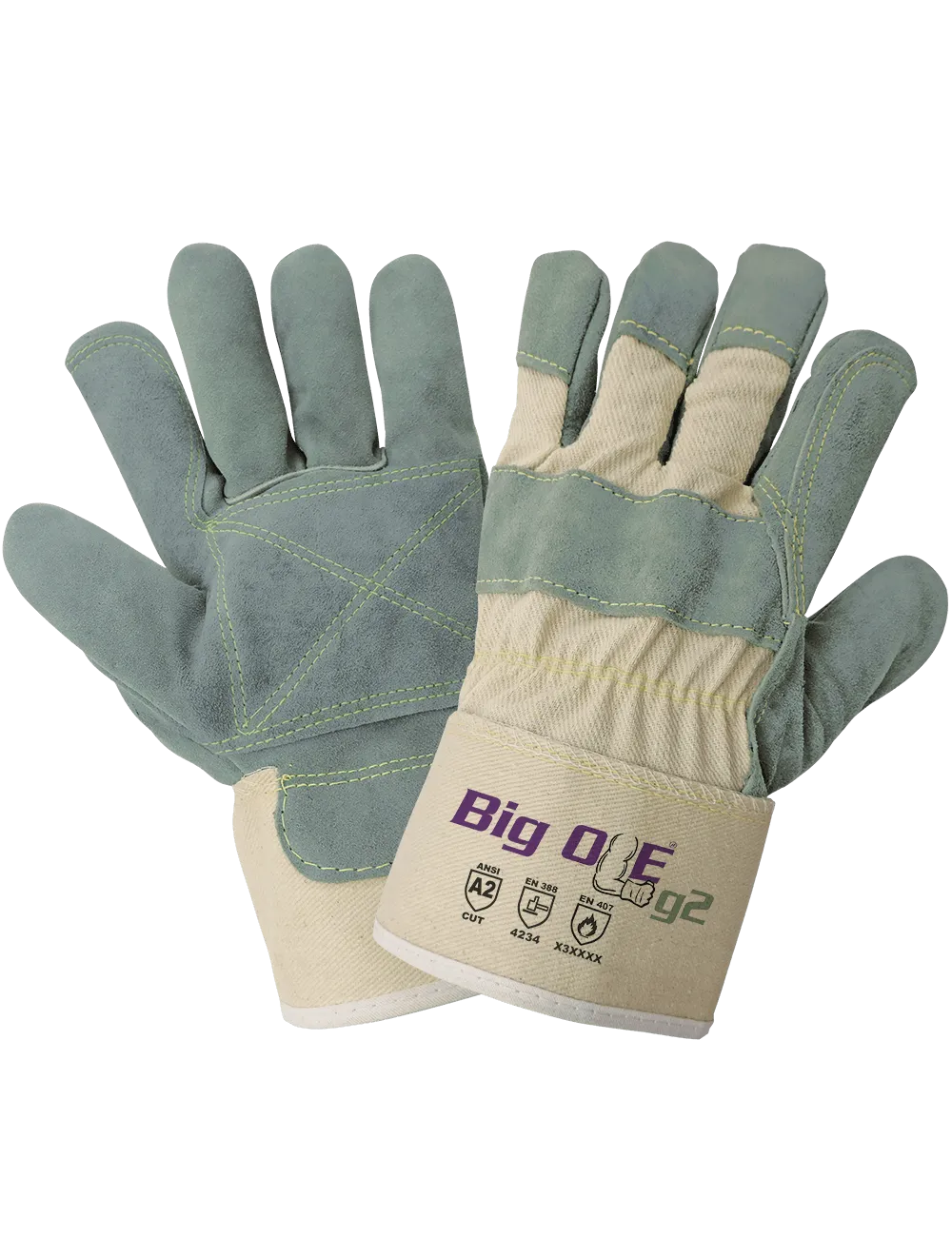 Big Ole® g2 Premium Top-Grade Side Select Split Cowhide Leather Palm Cut and Heat Resistant Gloves - 2000DP