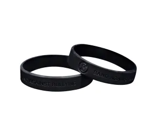 Black Band Against Bullying Silicone Bracelets