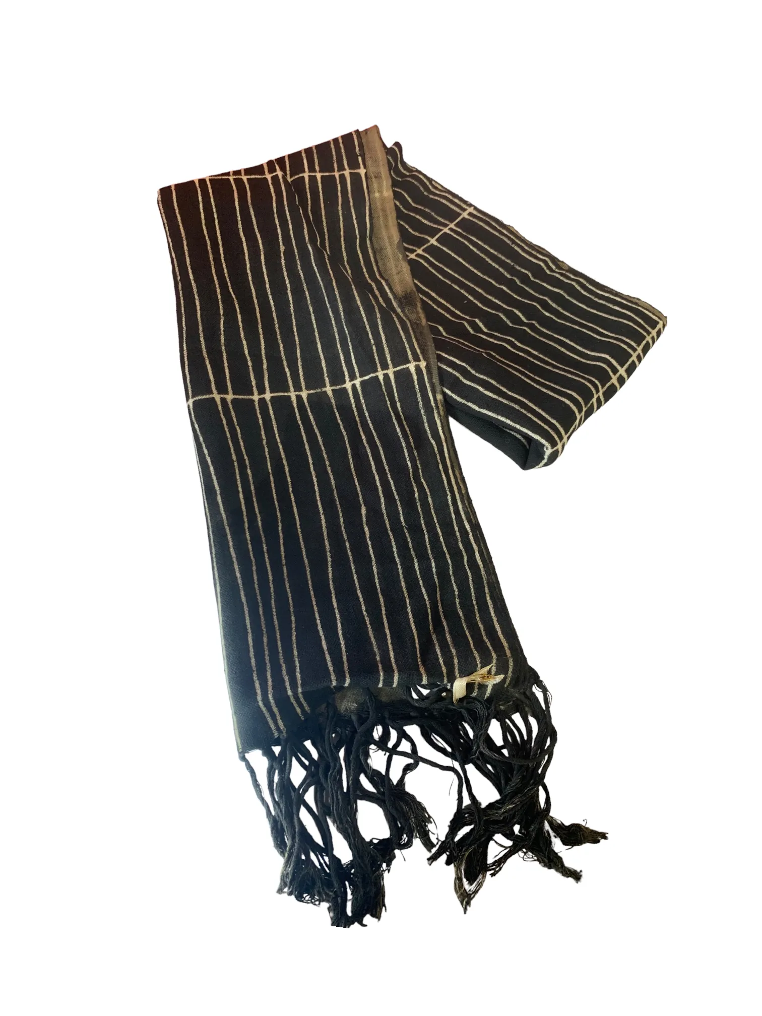 Black Cotton MudCloth Scarves