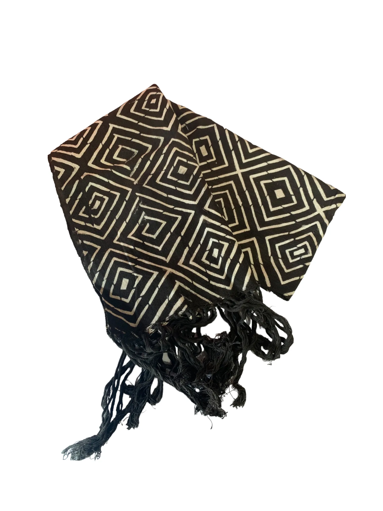 Black Cotton MudCloth Scarves