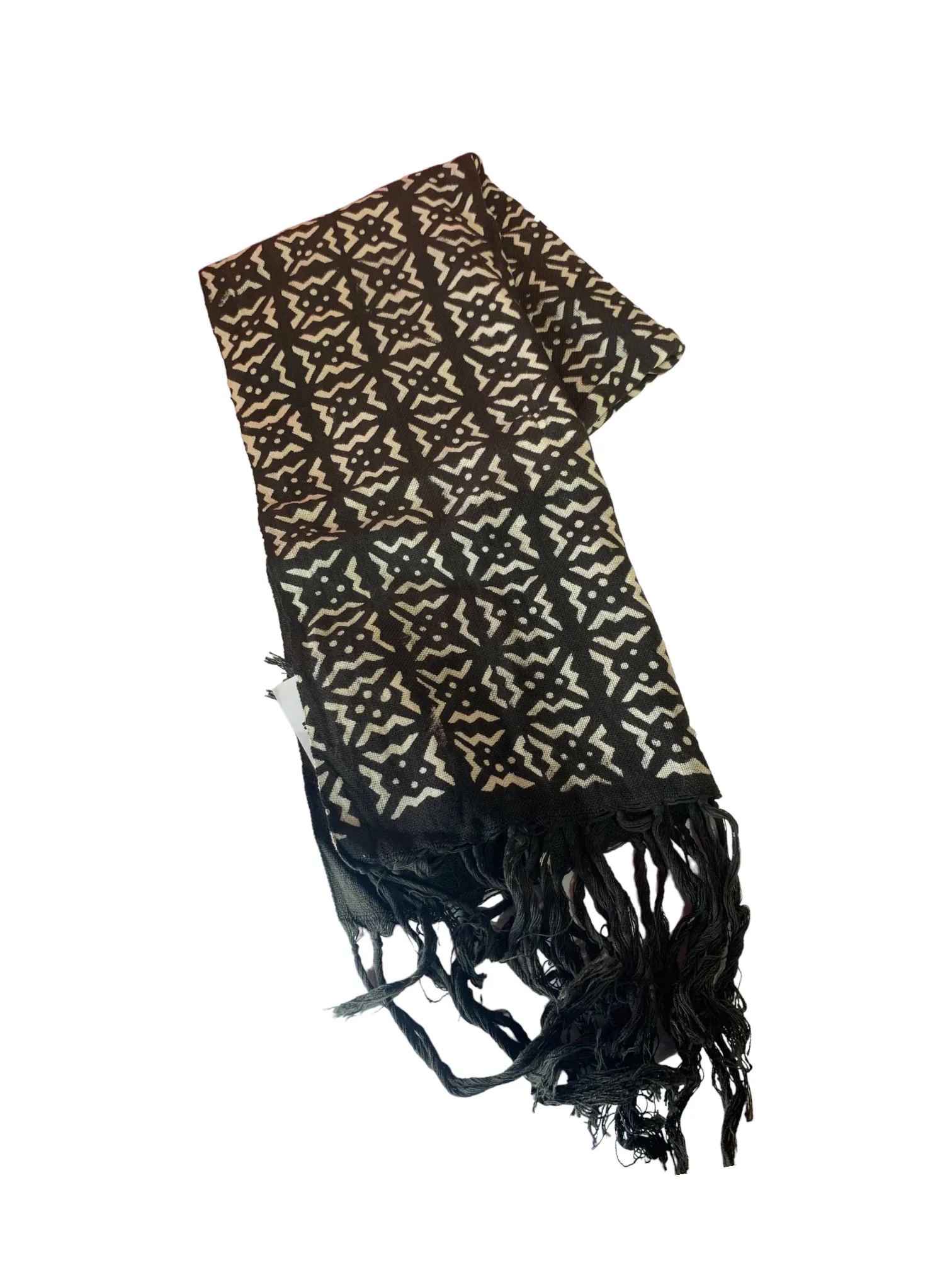 Black Cotton MudCloth Scarves