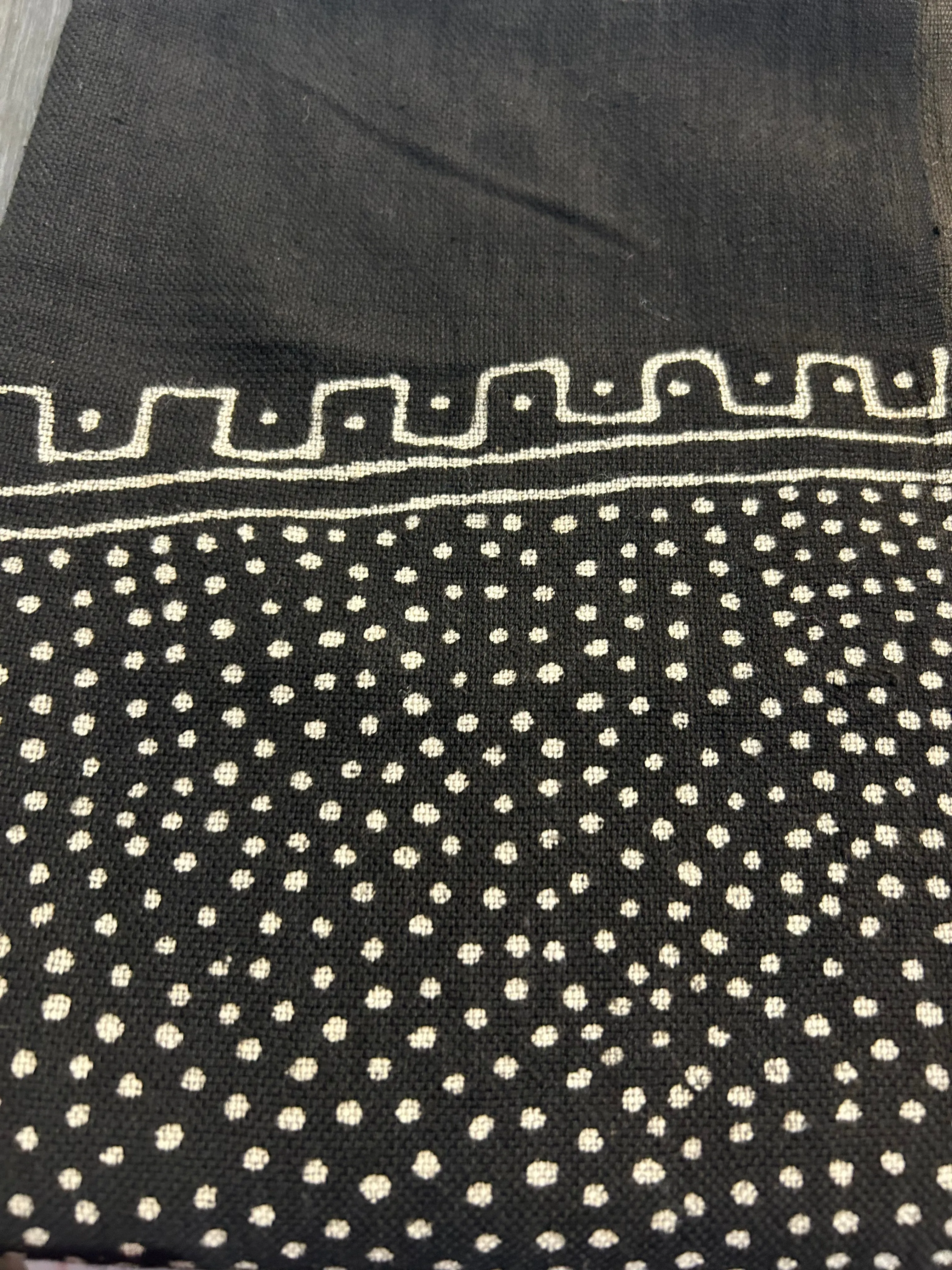 Black Cotton MudCloth Scarves