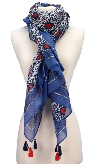 Block Print Cotton Scarves