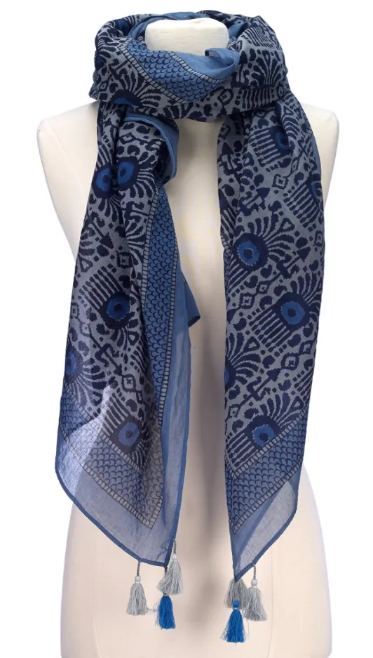 Block Print Cotton Scarves