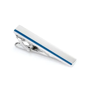 Blue Edge Tie Clip