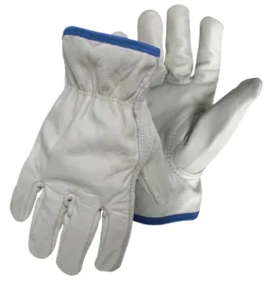 Boss 4063L Gloves, L, Keystone Thumb, Open, Shirred Elastic Back Cuff, Buffalo Leather :PR: QUANTITY: 1