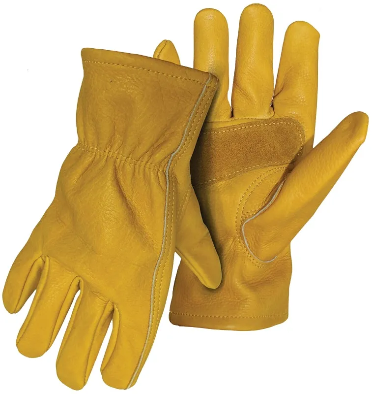 Boss B81252-XL Gloves with Palm Patch, XL, Keystone Thumb, Elastic Cuff, Leather, Tan :PR: QUANTITY: 1