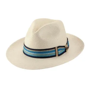 Brittoli Genuine Panama Fedora Hat - Coastline