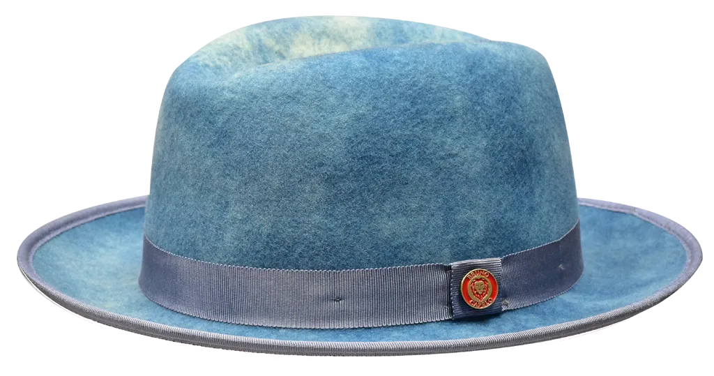 Bruno Capelo Princeton Denim Swirl Fedora Hat