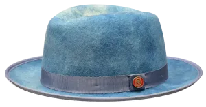 Bruno Capelo Princeton Denim Swirl Fedora Hat