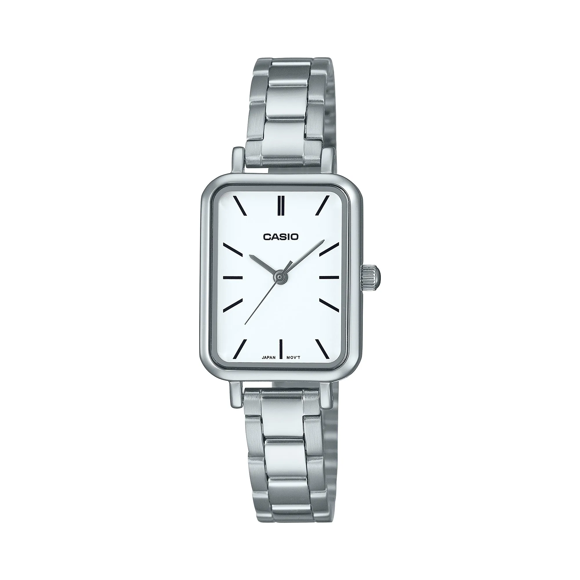 Casio Ladies' Analog Rectangular Dial Watch LTPV009D-7E LTP-V009D-7E