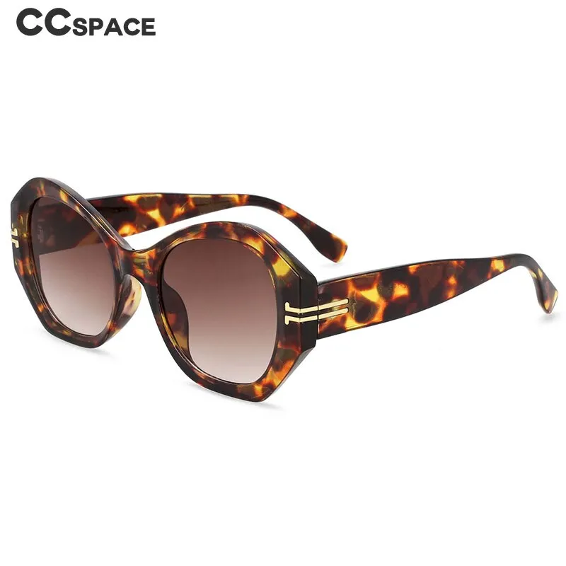 CCspace Women's Full Rim Oversized Square Oval Resin Sunglasses 54432