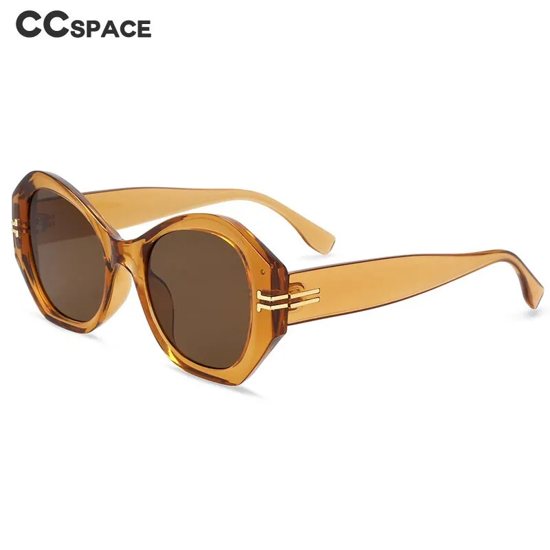 CCspace Women's Full Rim Oversized Square Oval Resin Sunglasses 54432