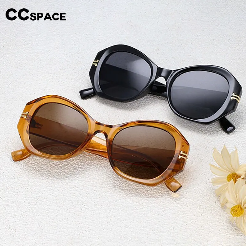 CCspace Women's Full Rim Oversized Square Oval Resin Sunglasses 54432