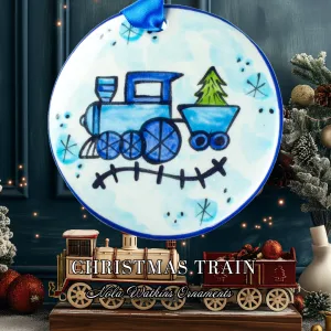 Christmas Train Blue