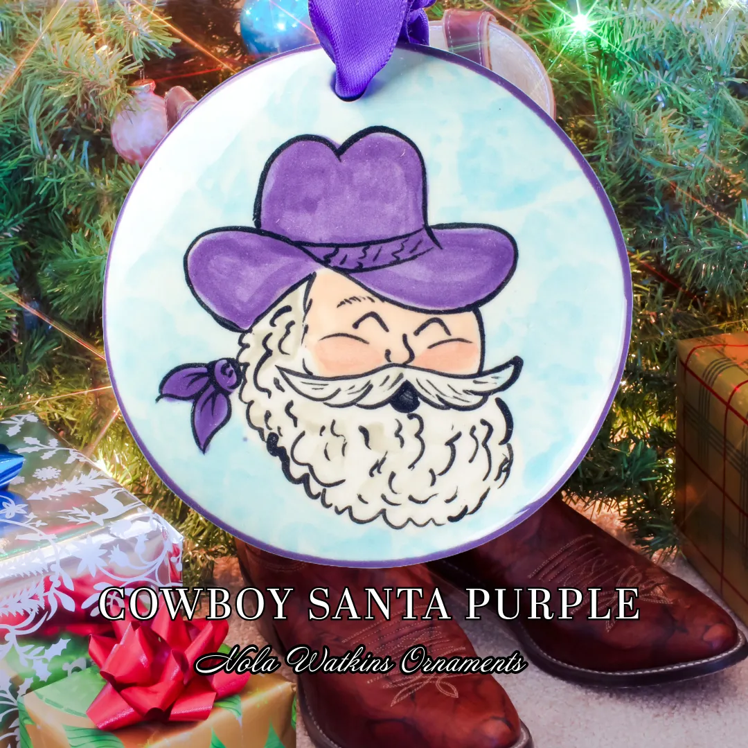 Cowboy Santa Purple