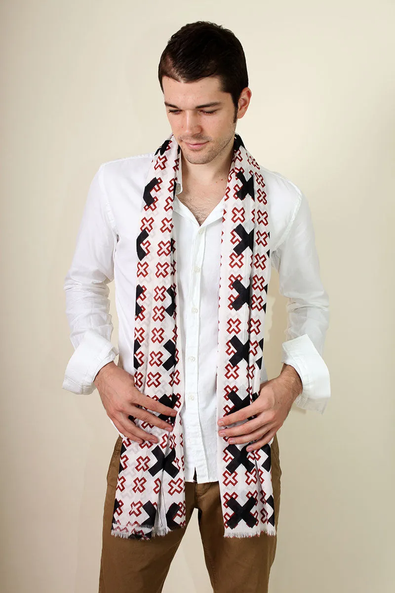 Cross Design Pattern Scarf