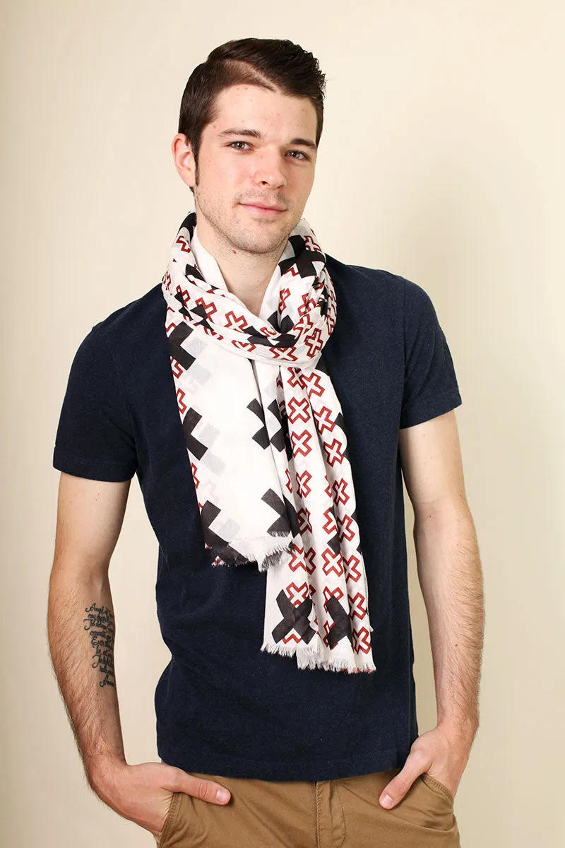 Cross Design Pattern Scarf