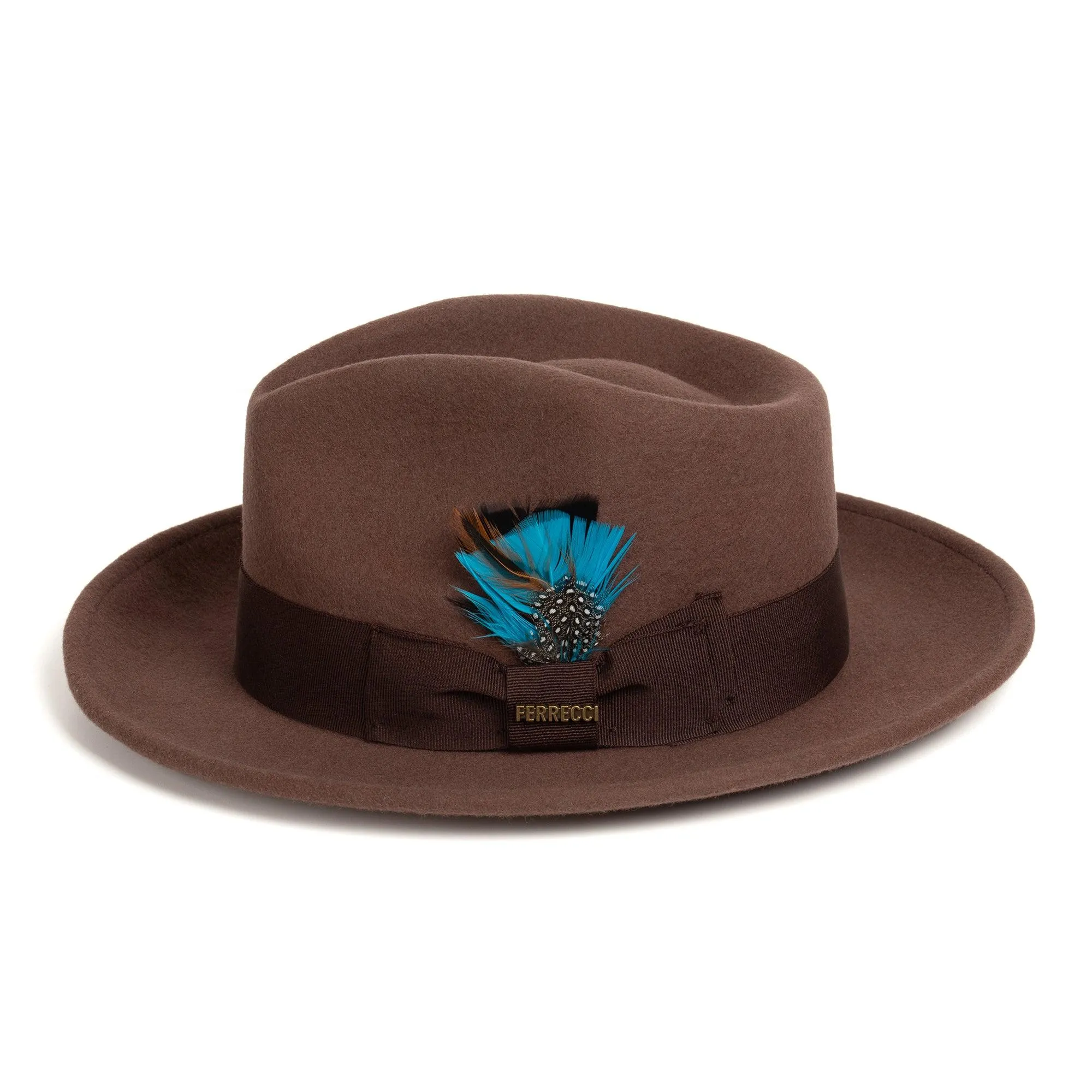 Crushable Brown 100% Australian Wool Fedora Hat