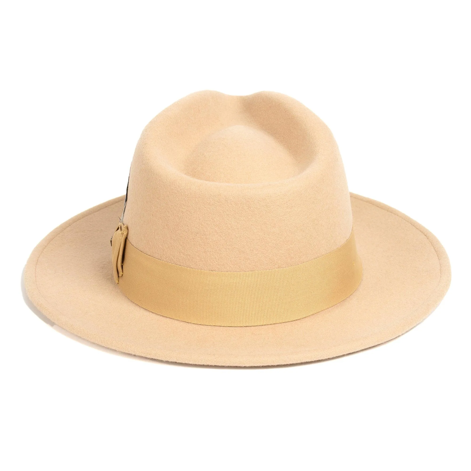 Crushable Tan 100% Australian Wool Fedora Hat