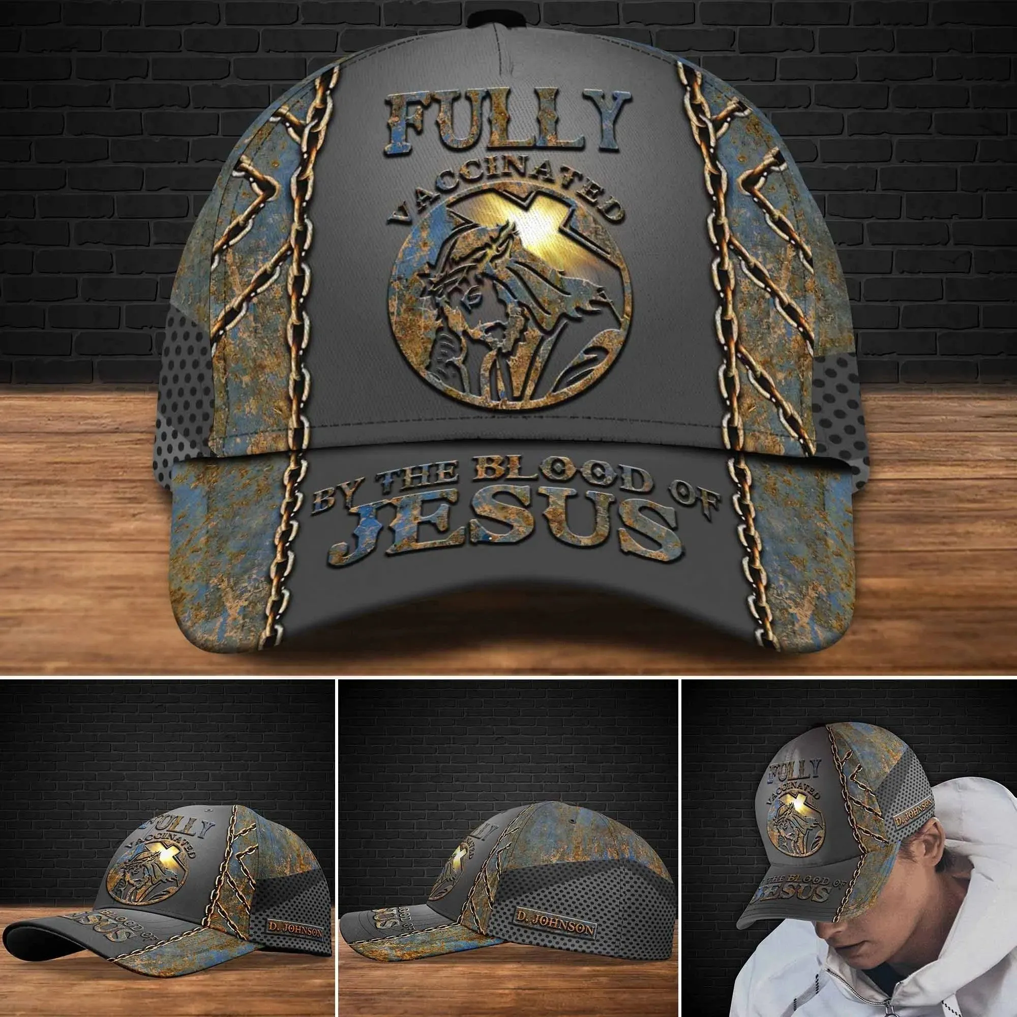 Custom Name Jesus Saves Four Given 3D Printing Cap Hat for Christian