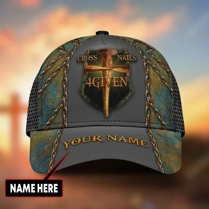 Custom Name Jesus Saves Four Given 3D Printing Cap Hat for Christian