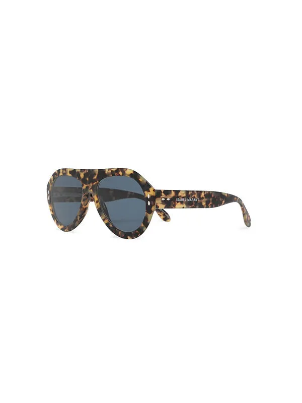 Darly Sunglasses in Honey Brown Havana Blue