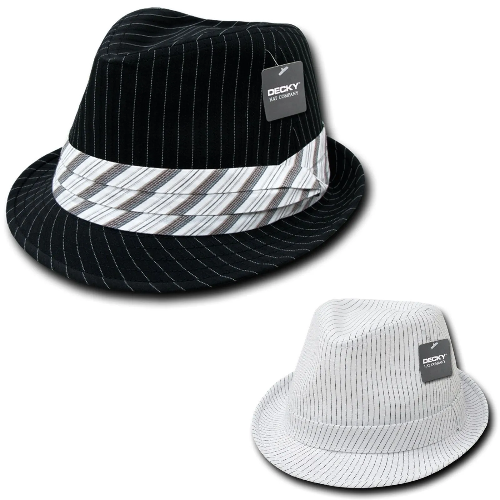 Decky Pinstriped Fedoras Caps Hats