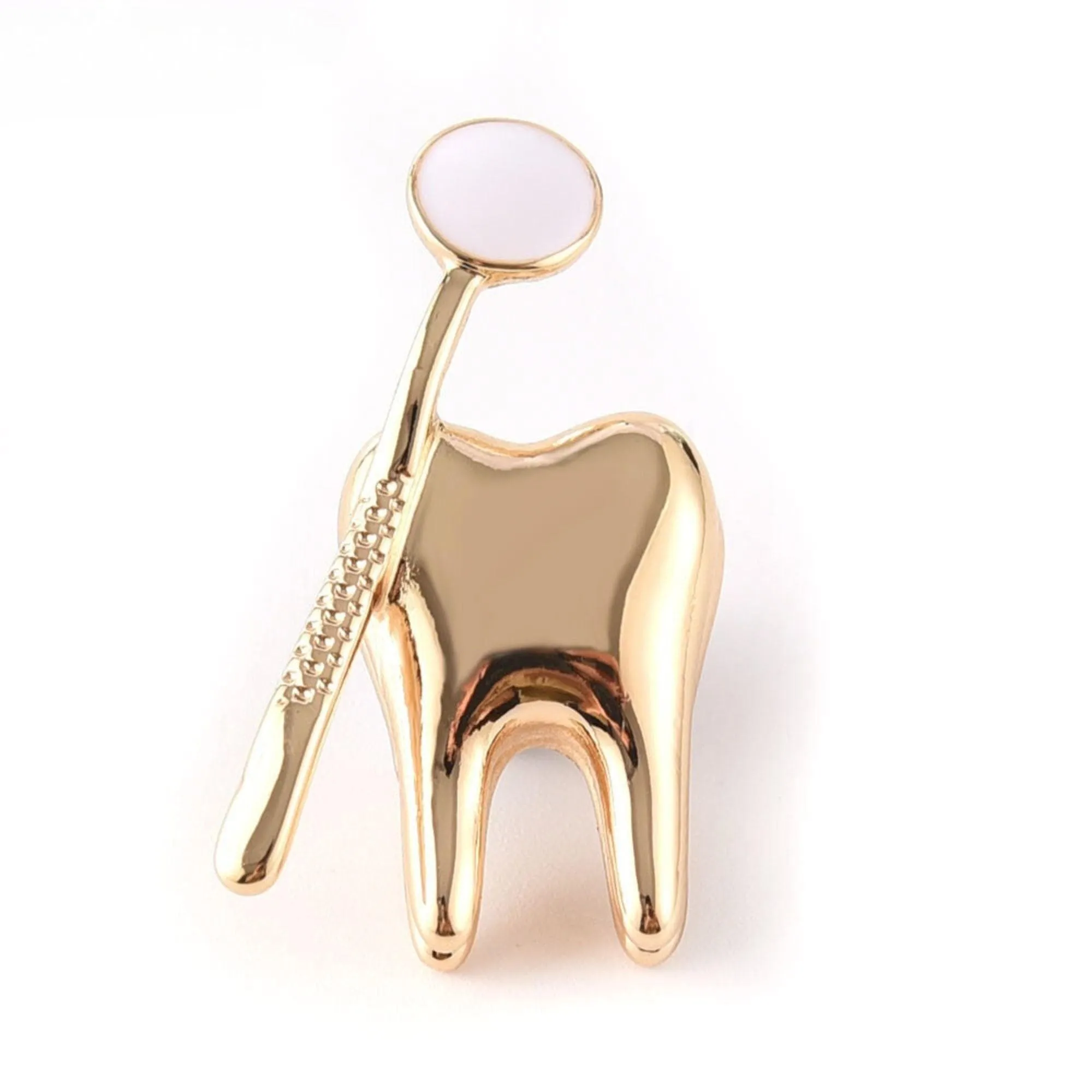 Dentist enamel pins Medical Cute Tooth Shape Brooch Zinc Alloy Gold Color Pin Dentist Nurse Enamel Badge Women Gift