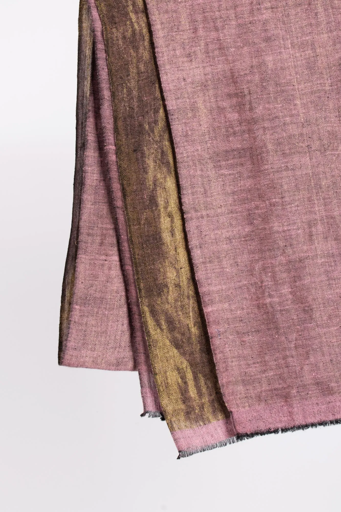 Dorukha Pink Gold Pashmina Handloomed Shawl - SOHO