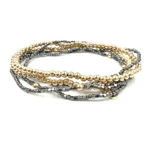 Erin Gray - Karma 14k Gold Filled 5 Stack Bracelets -