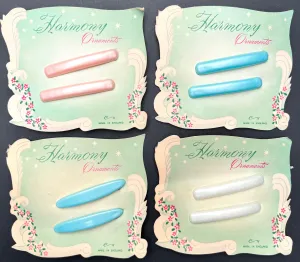 Evocative 1950s Pastel Hair Clips "Harmony Ornaments"